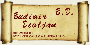 Budimir Divljan vizit kartica
